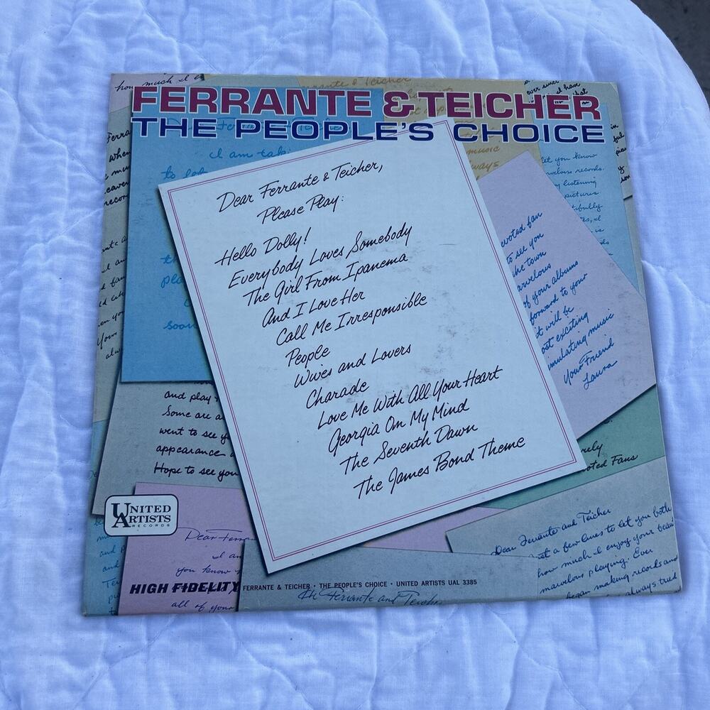 Ferrante & Teicher THE PEOPLE’S CHOICE Vinyl Album UNITED ARTISTS UAL-3385